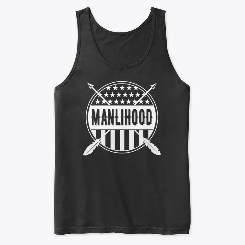 Stars and Stripes Manlihood White Logo