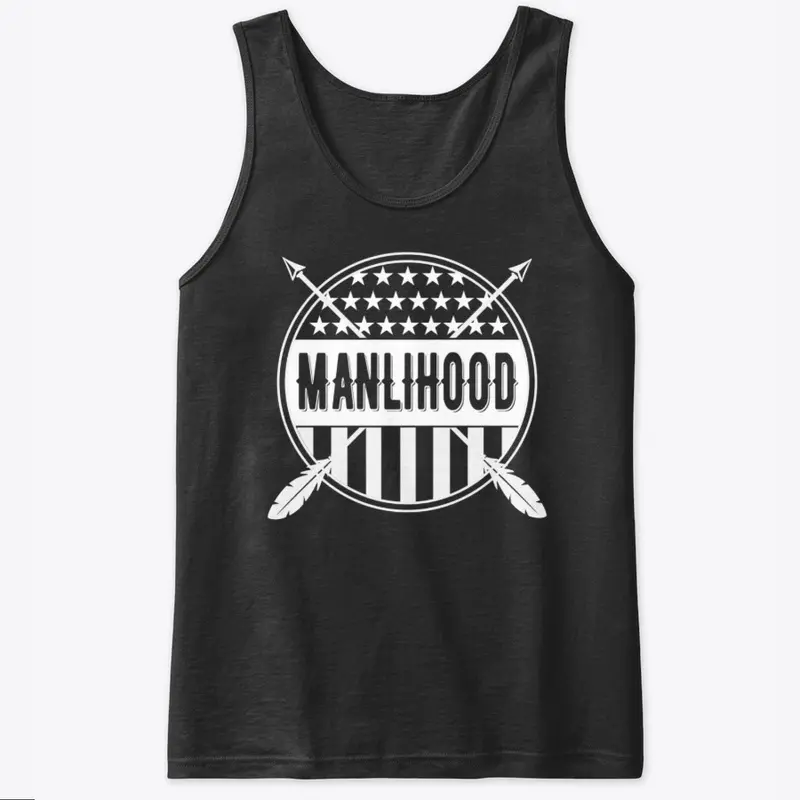 Stars and Stripes Manlihood White Logo