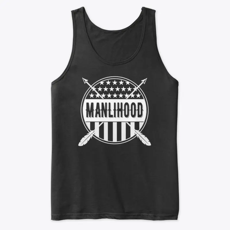 Stars and Stripes Manlihood White Logo